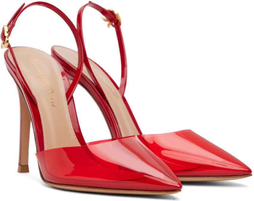 Gianvito Rossi Red Ribbon D'Orsay Heels