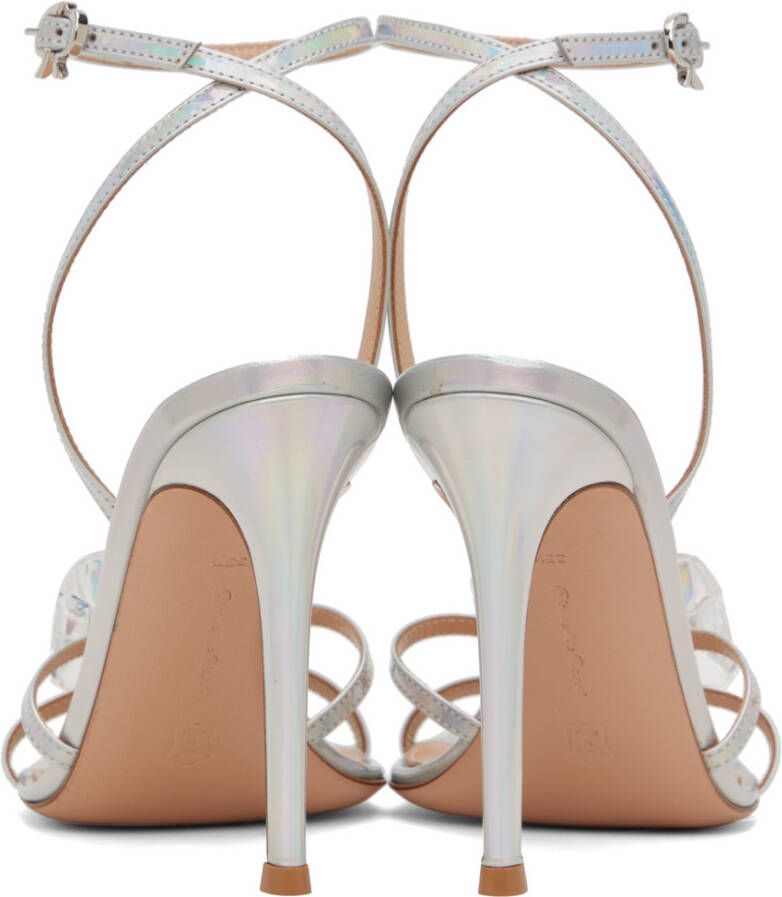 Gianvito Rossi Silver Jaipur 105 Heeled Sandals
