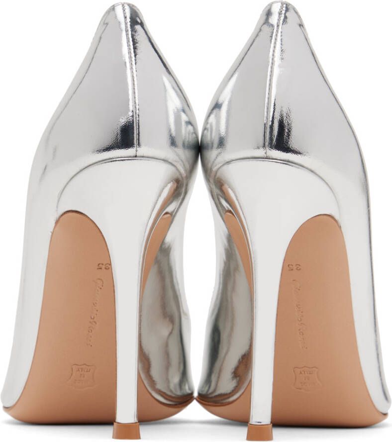 Gianvito Rossi Silver Pointed Heels
