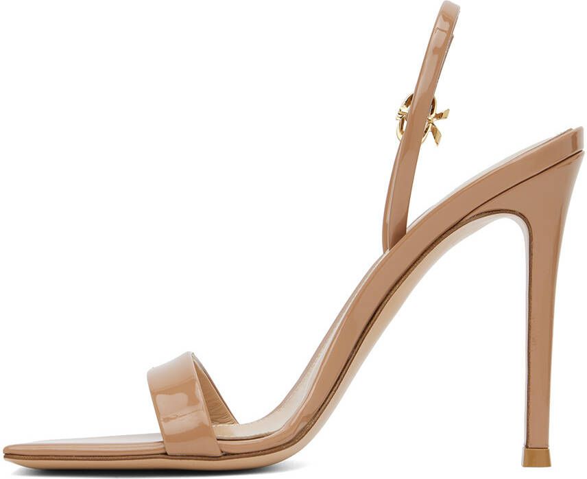 Gianvito Rossi Tan Ribbon Sandals