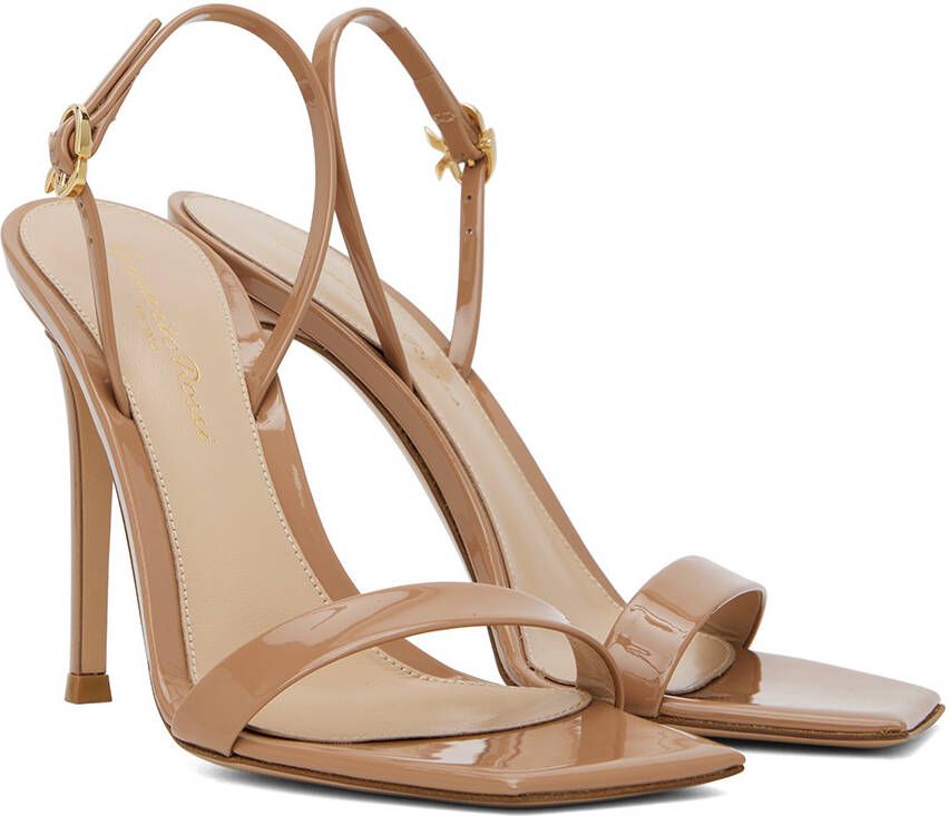 Gianvito Rossi Tan Ribbon Sandals