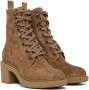 Gianvito Rossi Tan Suede Foster Ankle Boots - Thumbnail 4
