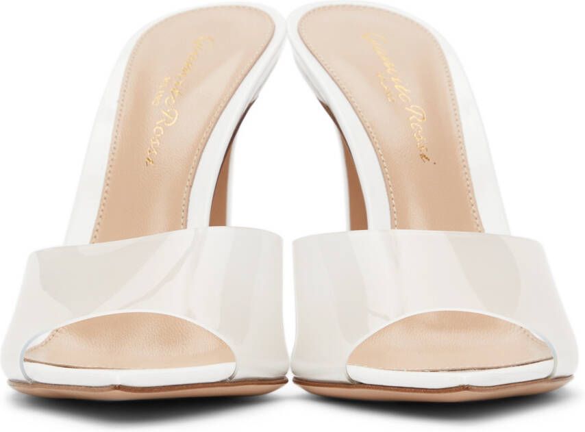 Gianvito Rossi White Elle 105 Heeled Sandals
