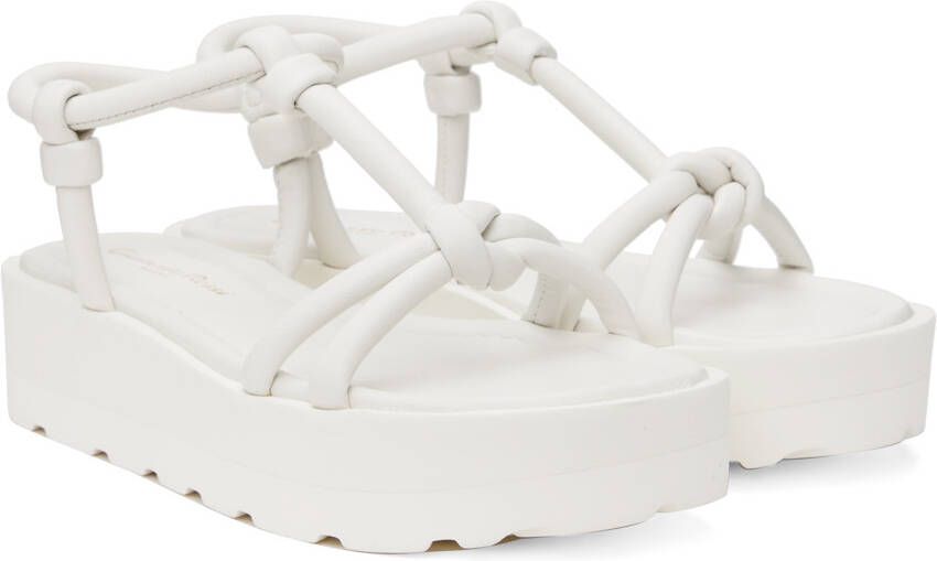 Gianvito Rossi White Marine Flat Sandals