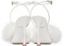 Gianvito Rossi White Spice Plume Heeled Sandals - Thumbnail 2