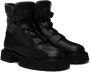 Giorgio Armani Black Embossed Boots - Thumbnail 4