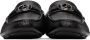 Giorgio Armani Black Leather Driving Loafers - Thumbnail 2