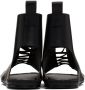 Giorgio Armani Black Leather Gladiator Sandals - Thumbnail 2