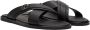Giorgio Armani Black Leather Sandals - Thumbnail 4