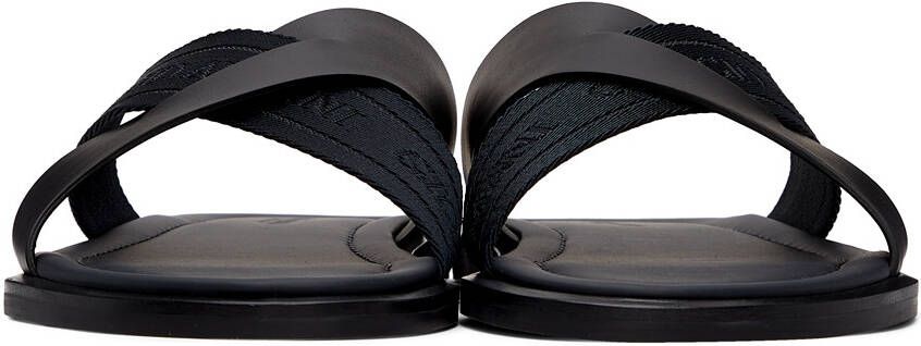 Giorgio Armani Black Leather Sandals