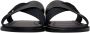 Giorgio Armani Black Leather Sandals - Thumbnail 2