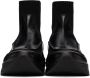 Giorgio Armani Black Paneled Chunky-Soled High-Top Sneakers - Thumbnail 2