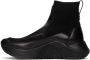 Giorgio Armani Black Paneled Chunky-Soled High-Top Sneakers - Thumbnail 3
