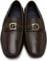 Giorgio Armani Brown Leather Driving Loafers - Thumbnail 4