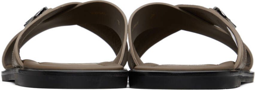 Giorgio Armani Taupe Criss-Cross Sandals