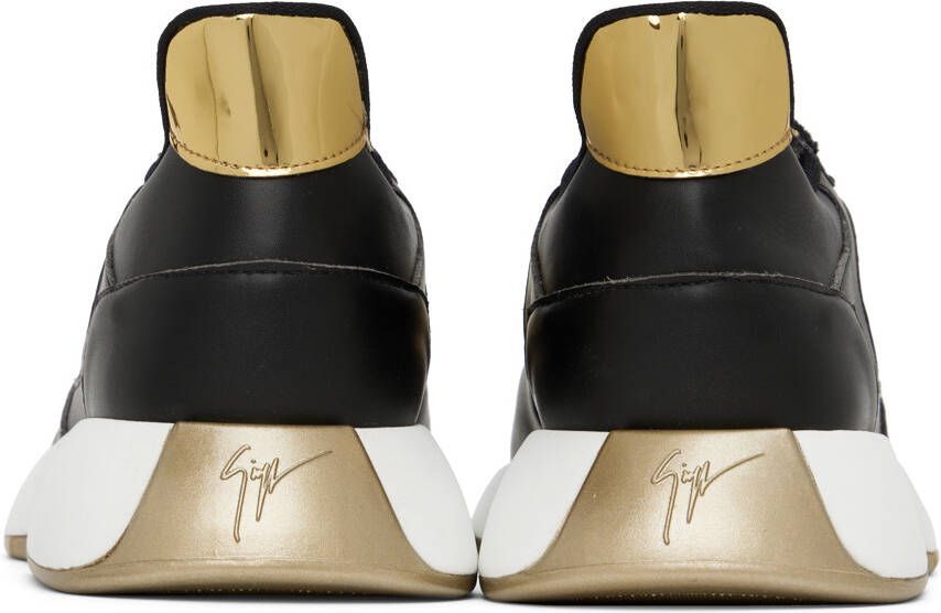 Giuseppe Zanotti Black & Gold Ferox Sneakers