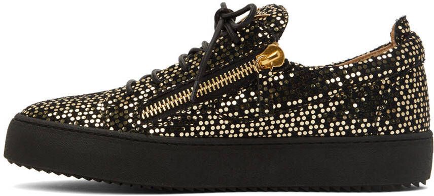 Giuseppe Zanotti Black & Gold Frankie Sneakers