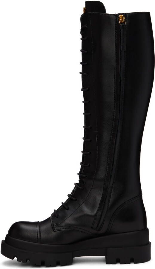 Giuseppe Zanotti Black Lace-Up Boots