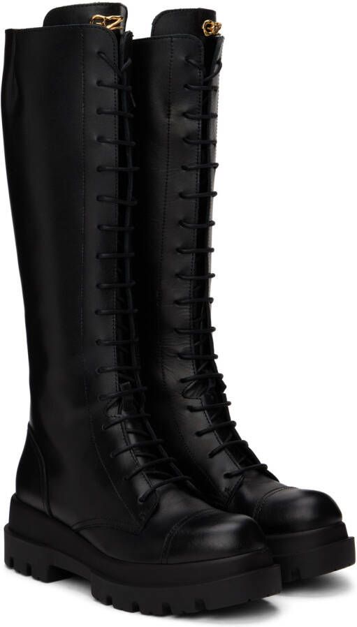 Giuseppe Zanotti Black Lace-Up Boots