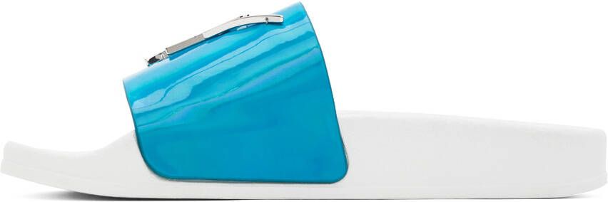 Giuseppe Zanotti Blue & White New Laburela Pool Slides