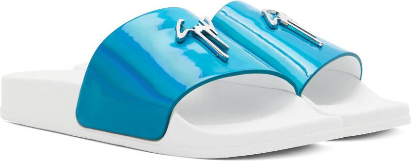 Giuseppe Zanotti Blue & White New Laburela Pool Slides