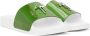 Giuseppe Zanotti Green & White New Laburela Flat Sandals - Thumbnail 4