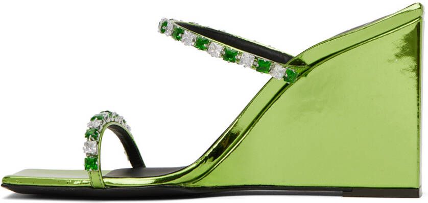 Giuseppe Zanotti Green Shangay Heeled Sandals