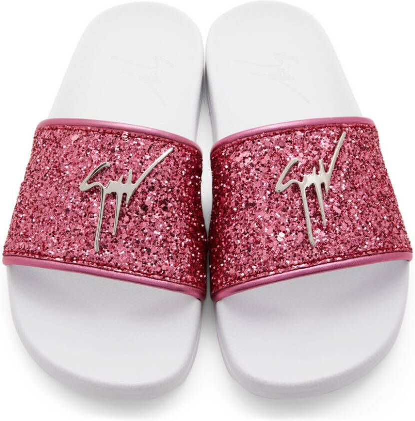 Giuseppe Zanotti Pink New Laburela Pool Slides