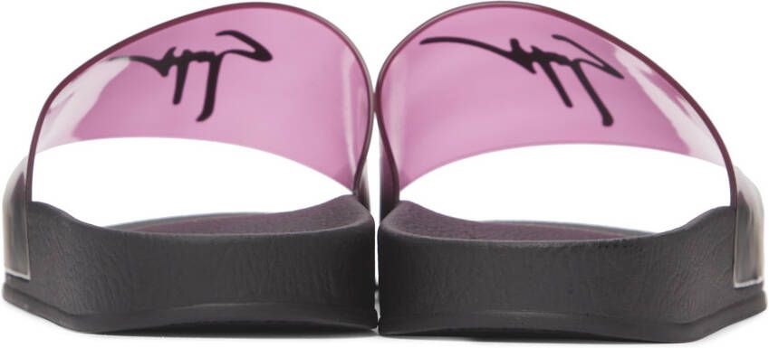 Giuseppe Zanotti Purple & Black Laburlin Transparent Pool Slides