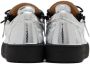Giuseppe Zanotti Silver Graphic Sneakers - Thumbnail 2