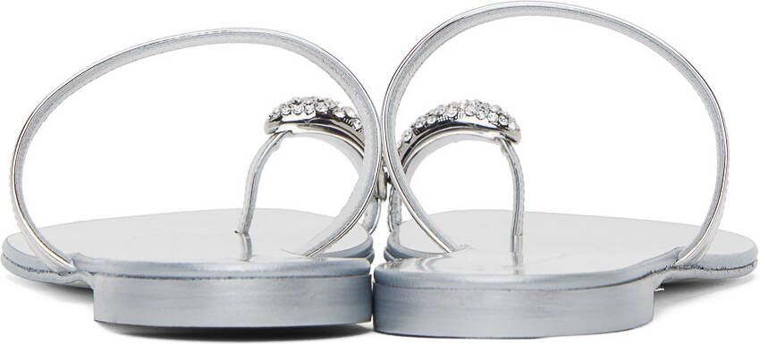 Giuseppe Zanotti Silver Ring Sandals