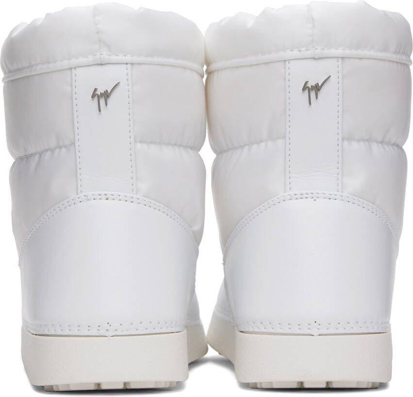 Giuseppe Zanotti SSENSE Exclusive White Quilted Boots