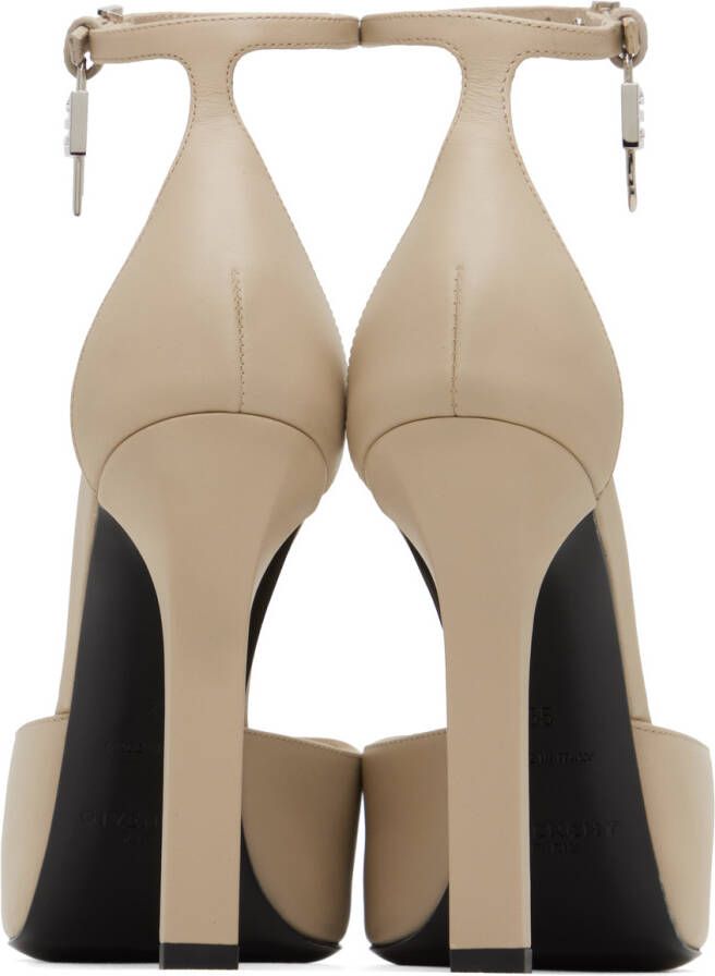 Givenchy Beige G Lock Platform Heels