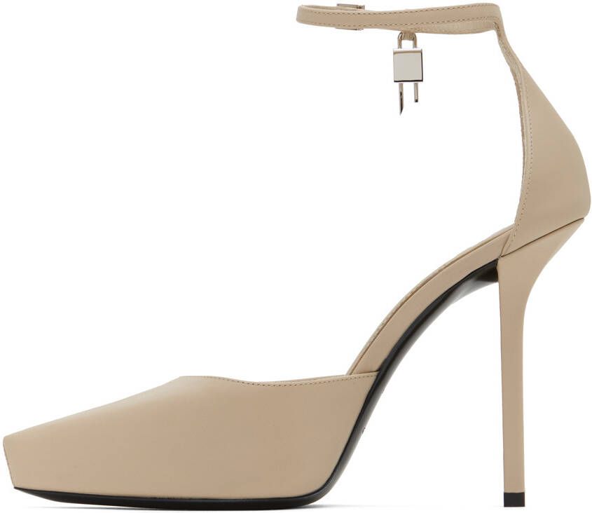 Givenchy Beige G Lock Platform Heels