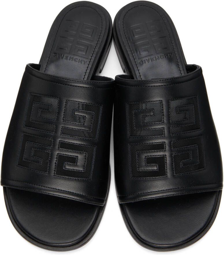Givenchy Black 4G Cut-Out Sandals