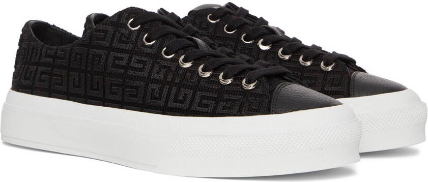 Givenchy Black 4G Jacquard City Low Sneakers