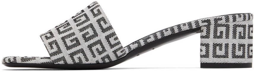 Givenchy Black & White 4G Heeled Sandals