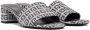 Givenchy Black & White 4G Heeled Sandals - Thumbnail 4