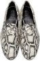 Givenchy Black & White Python G Chain Loafers - Thumbnail 5