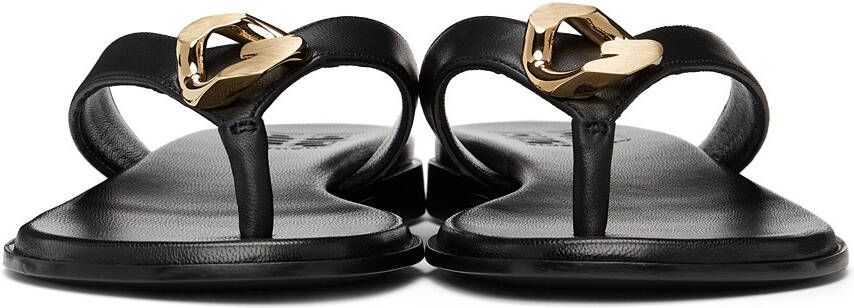 Givenchy Black G Chain Buckle Flat Sandals