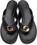 Givenchy Black G Chain Buckle Flat Sandals - Thumbnail 5
