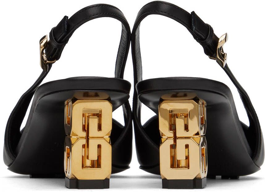 Givenchy Black G Cube Slingback Heels