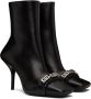 Givenchy Black G Woven Heeled Boots - Thumbnail 4