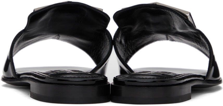 Givenchy Black Patent 4G Flat Mules