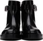 Givenchy Black Squared Buckle Ankle Boots - Thumbnail 2