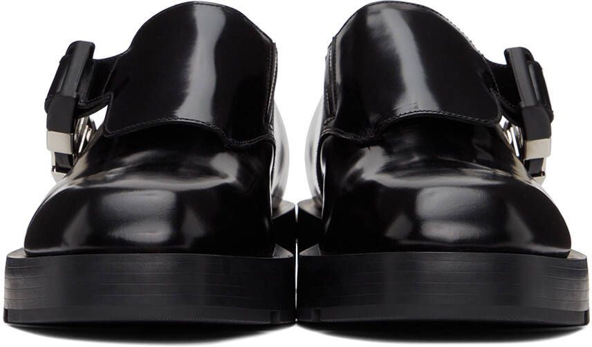Givenchy Black Squared Buckle Loafers