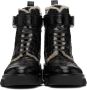 Givenchy Black Terra Shearling-Lined Combat Boots - Thumbnail 2