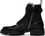 Givenchy Black Terra Shearling-Lined Combat Boots - Thumbnail 3