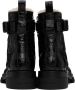 Givenchy Black Terra Shearling-Lined Combat Boots - Thumbnail 4