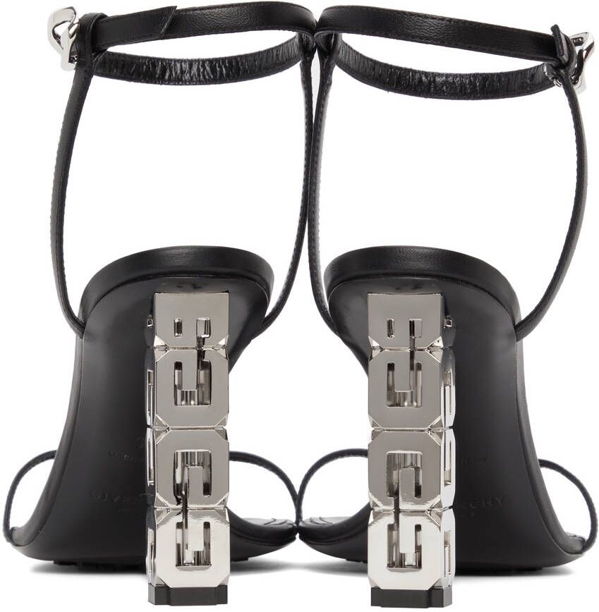 Givenchy Black Triple Toes Heeled Sandals